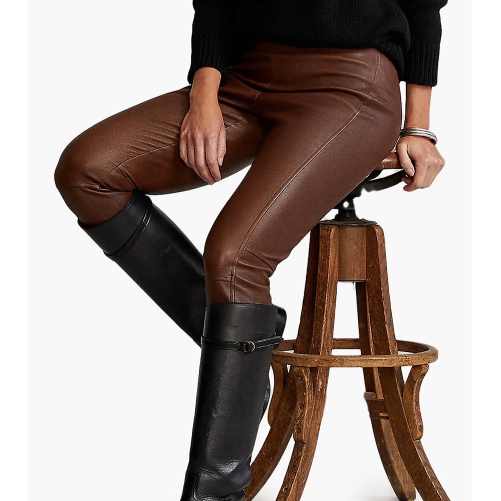 Leather Skinny Pants Polo Ralph Lauren - NEW - Size Medium